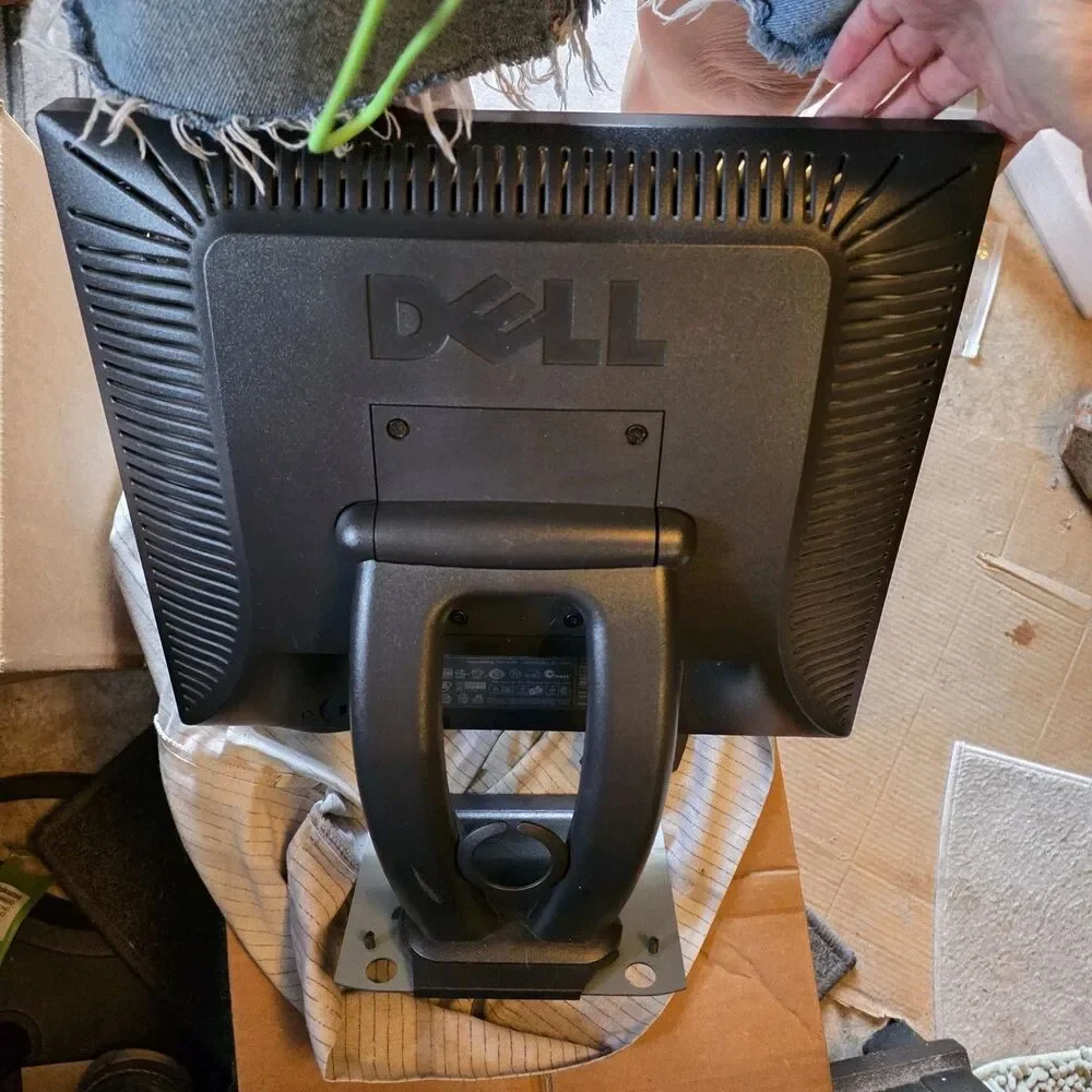 Dell E172FPT LCD Flat Screen Monitor Untested For Parts Broken Plastic On Stand